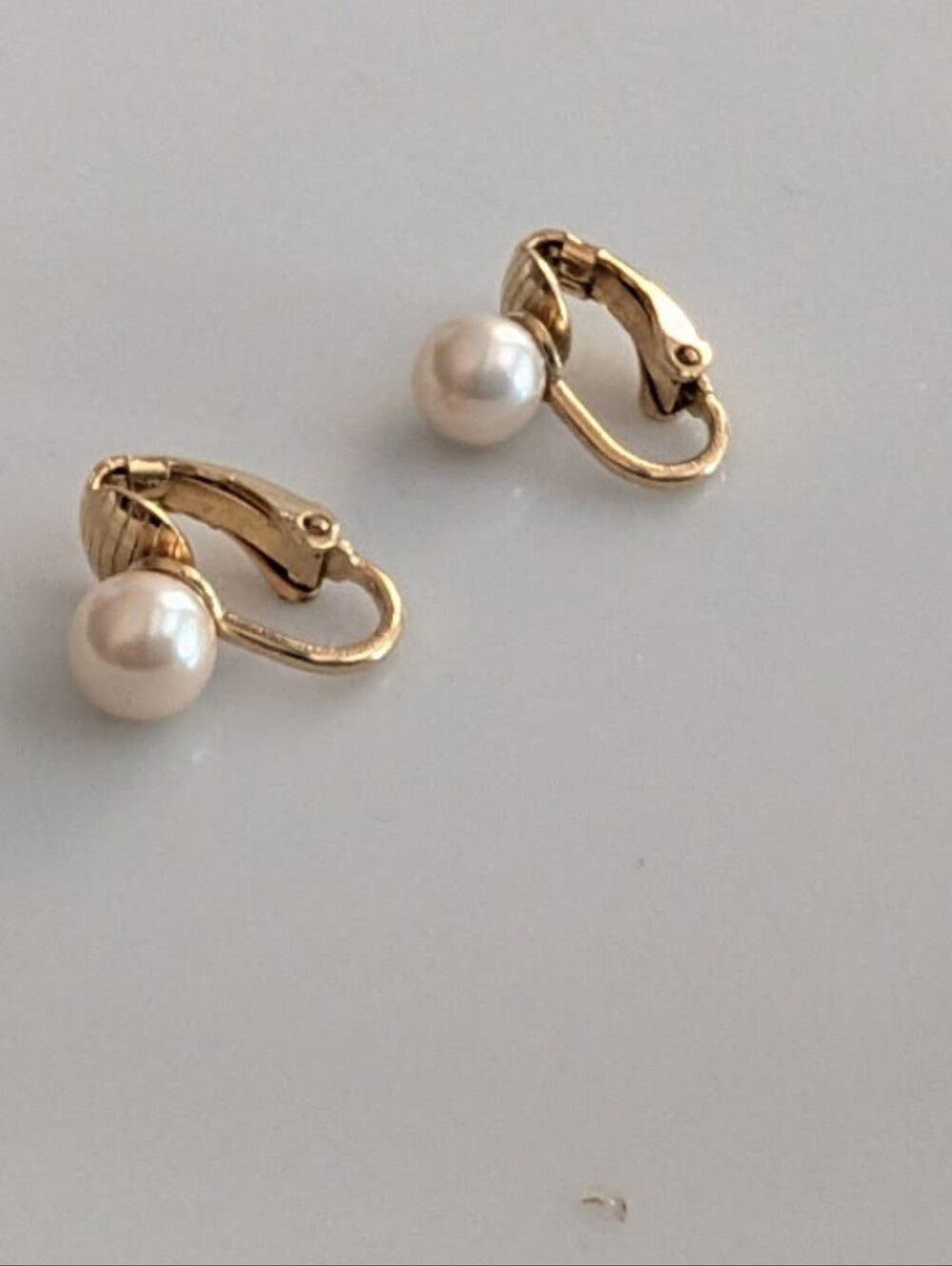 Delicate Pearl Clip On Earrings